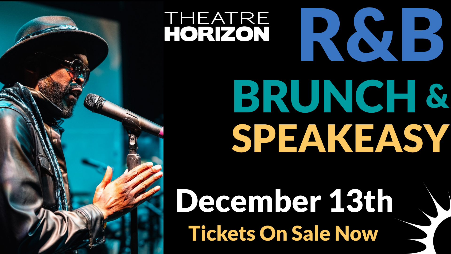 9 A picture of Jess Johnson singing with Holiday Concert in white letters