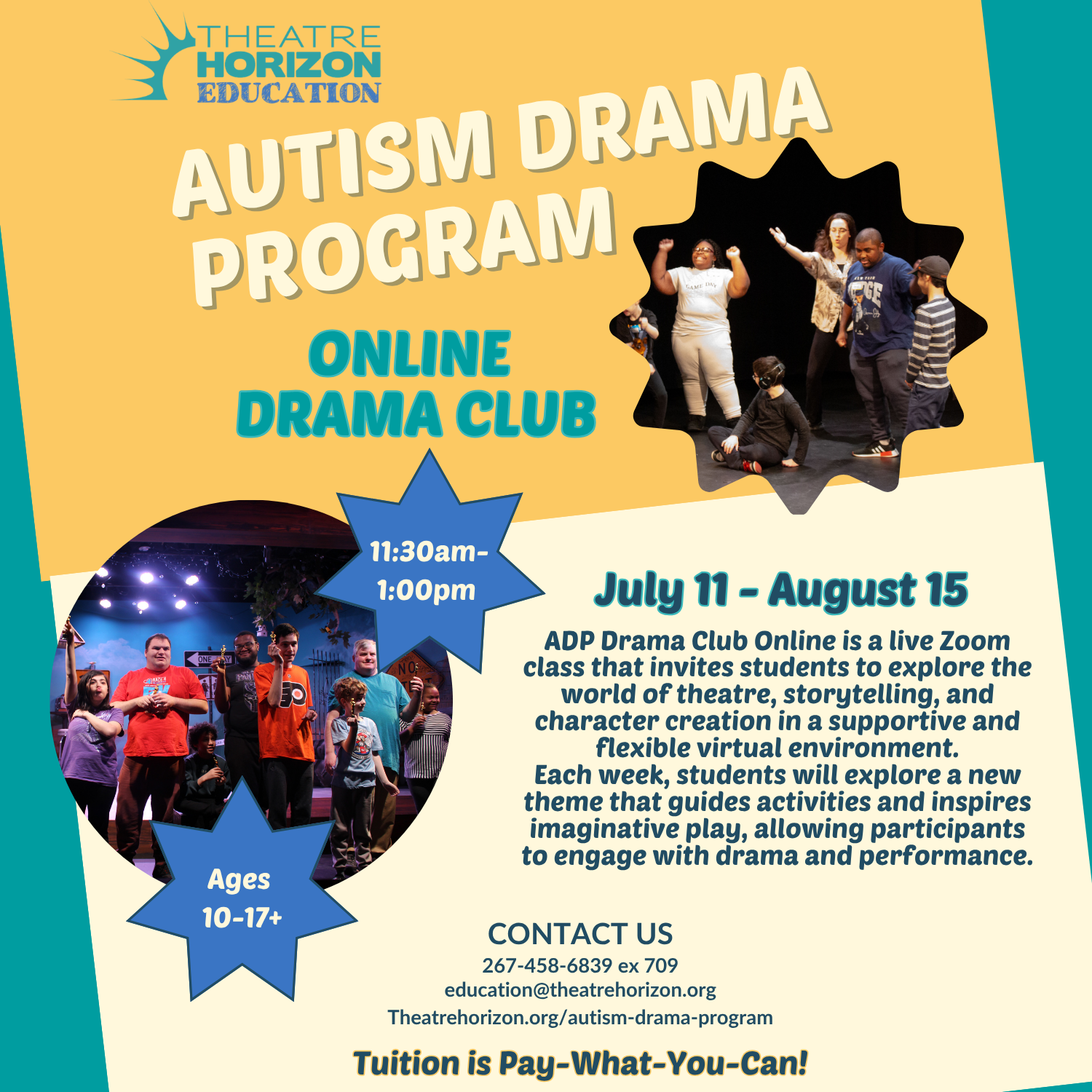 Autism Drama Club Summer Flyer