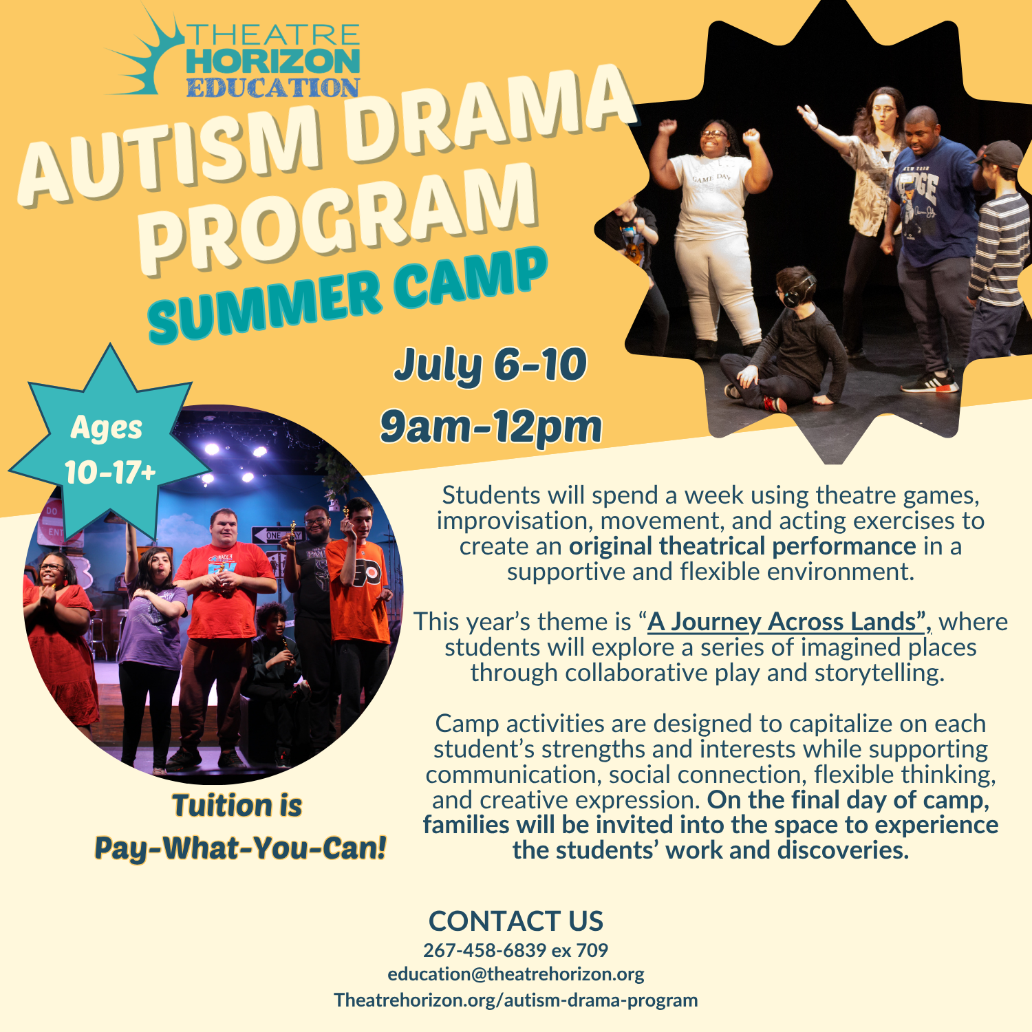 Autism Drama Summer Camp flyer